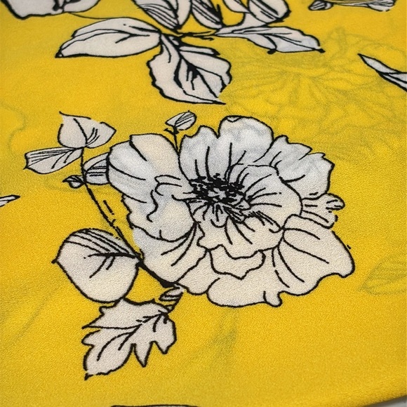 SAMI & JO - SIZE 3X - BRIGHT YELLOW FLORAL BLOUSE TOP - BOHO & FLOWY - B19 - Picture 4 of 10